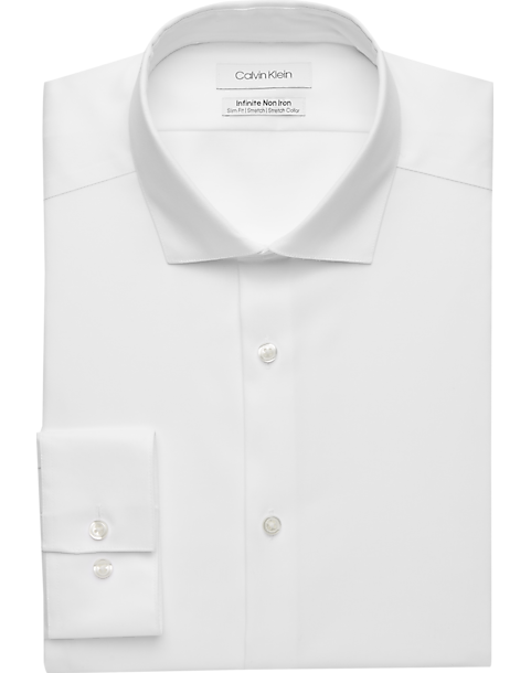 Calvin Klein Infinite Non-Iron Slim Fit Stretch Collar Dress Shirt, White 3 Calvin Klein Infinite Non-Iron Slim Fit Stretch Collar Dress Shirt, White