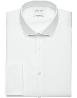 Calvin Klein Infinite Non-Iron Slim Fit Stretch Collar French Cuff Dress Shirt, White
