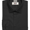 Joseph Abboud Non-Iron Twill 100% Cotton Dress Shirt, Black -Dress Shirts Sales MW40 59T0 08 JOSEPH ABBOUD BLACK SOLID MAIN