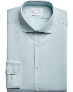 Calvin Klein Infinite Wrinkle Free Slim Fit Stretch Collar Dress Shirt, Green