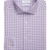 Calvin Klein Slim Fit Embroidered Logo Dress Shirt, Lavender Plaid -Dress Shirts Sales MW40 5EWJ 13 CALVIN KLEIN LAVENDER MAIN