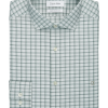 Calvin Klein Slim Fit Embroidered Logo Dress Shirt, Soft Sage Plaid