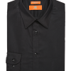 Egara Skinny Fit Dress Shirt, Black 1 Egara Skinny Fit Dress Shirt, Black -Dress Shirts Sales MW40 5EXR 22 EGARA ORANGE FORMAL BLACK MAIN