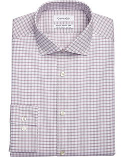 Calvin Klein Infinite Wrinkle Free Slim Fit Stretch Collar Dress Shirt, Berry