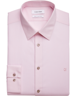 Calvin Klein Slim Fit Embroidered Logo Dress Shirt, Pink