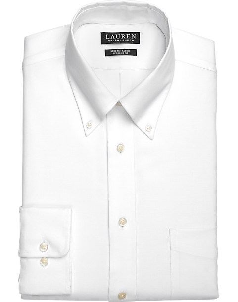 Lauren By Ralph Lauren UltraFlex Regular Fit Button-Down Collar Dress Shirt, White 3 Lauren By Ralph Lauren UltraFlex Regular Fit Button-Down Collar Dress Shirt, White
