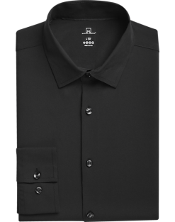 Michael Strahan Modern Fit Spread Collar Dress Shirt, Black