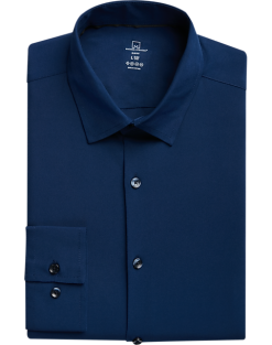 Michael Strahan Modern Fit Spread Collar Dress Shirt, Navy