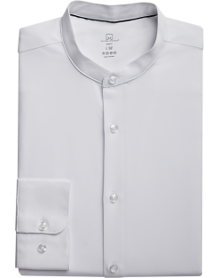 Michael Strahan Slim Fit Banded Collar Dress Shirt, White