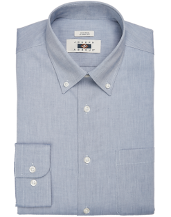 Joseph Abboud Classic Fit Button-Down Collar Shirt, Light Blue Chambray