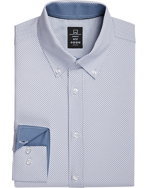 Michael Strahan Four-Way Stretch Modern Fit Dress Shirt, White Dot 3 Michael Strahan Four-Way Stretch Modern Fit Dress Shirt, White Dot