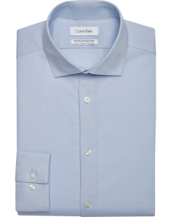 Calvin Klein Infinite Wrinkle Free Slim Fit Stretch Collar Dress Shirt, Sapphire