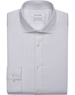 Calvin Klein Infinite Wrinkle Free Slim Fit Stretch Collar Dress Shirt, Hazel Blue Multi