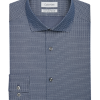 Calvin Klein Infinite Wrinkle Free Slim Fit Stretch Collar Dress Shirt, Midnight Blue Dash -Dress Shirts Sales MW40 5FKP 81 CALVIN KLEIN MIDNIGHT BLUE MAIN