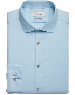 Calvin Klein Infinite Wrinkle Free Slim Fit Stretch Collar Dress Shirt, Aqua