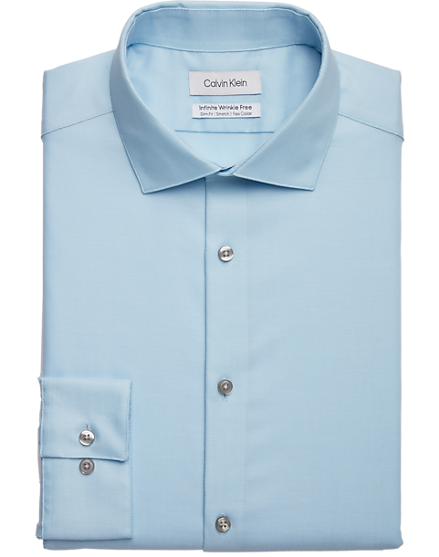 Calvin Klein Infinite Wrinkle Free Slim Fit Stretch Collar Dress Shirt, Aqua 3 Calvin Klein Infinite Wrinkle Free Slim Fit Stretch Collar Dress Shirt, Aqua