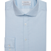 Calvin Klein Infinite Wrinkle Free Slim Fit Stretch Collar Dress Shirt, Blue Triangles