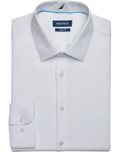 Nautica Slim Fit Four-Way Stretch Dress Shirt, White