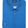 Nautica Slim Fit Four-Way Stretch Dress Shirt, Medium Blue Print