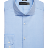 Pronto Uomo Modern Fit Dress Shirt, Blue Herringbone -Dress Shirts Sales MW40 5FNF 32 PRONTO UOMO BLUE STRIPE MAIN