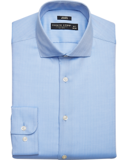 Pronto Uomo Modern Fit Dress Shirt, Blue Herringbone