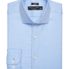 Pronto Uomo Classic Fit Spread Collar Dress Shirt, Blue Herringbone -Dress Shirts Sales MW40 5FNH 32 PRONTO UOMO BLUE STRIPE MAIN