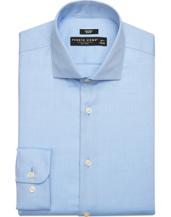 Pronto Uomo Slim Fit Dress Shirt, Blue Herringbone