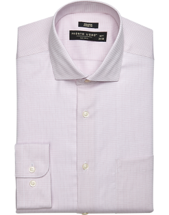 Pronto Uomo Classic Fit Spread Collar Dress Shirt, Pink Check