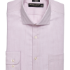 Pronto Uomo Slim Fit Spread Collar Dress Shirt, Pink Check