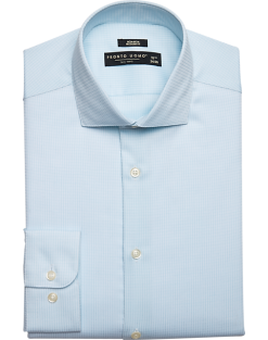 Pronto Uomo Modern Fit Spread Collar Dress Shirt, Teal Check