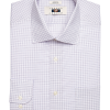 Joseph Abboud Classic Fit Spread Collar Dress Shirt, Burgundy Grid