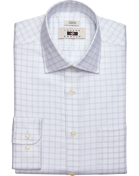 Joseph Abboud Classic Fit Dress Shirt, Blue Check 3 Joseph Abboud Classic Fit Dress Shirt, Blue Check