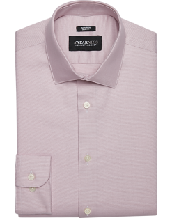 Awearness Kenneth Cole Slim Fit Spread Collar Dress Shirt, Pink Check