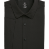 Michael Strahan Modern Fit Short Sleeve Dress Shirt, Black -Dress Shirts Sales MW40 5FW3 08 MICHAEL STRAHAN BLACK SOLID MAIN
