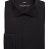 Pronto Uomo Slim Fit French Cuff Tuxedo Formal Shirt, Black -Dress Shirts Sales MW40 5FZ0 08 PRONTO UOMO BLACK SOLID MAIN