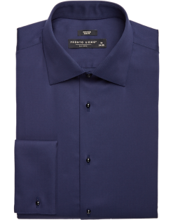Pronto Uomo Slim Fit French Cuff Tuxedo Formal Shirt, Navy