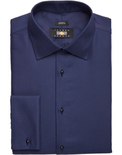 Joseph Abboud Modern Fit French Cuff Tuxedo Formal Shirt, Navy