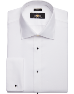 Joseph Abboud Classic Fit French Cuff Tuxedo Formal Shirt, White