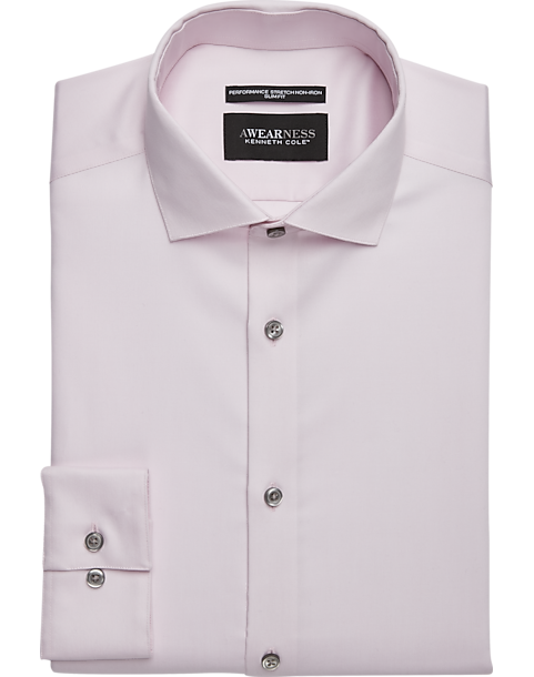 Awearness Kenneth Cole Slim Fit Performance Dress Shirt, Pink 3 Awearness Kenneth Cole Slim Fit Performance Dress Shirt, Pink