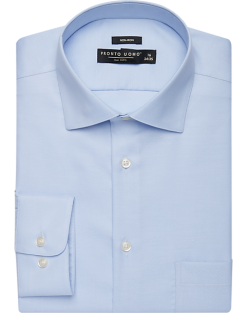 Pronto Uomo Modern Fit Queens Oxford Dress Shirt, Light Blue