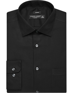 Pronto Uomo Modern Fit Queen's Oxford Dress Shirt, Black