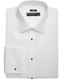 Pronto Uomo Slim Fit French Cuff Tuxedo Formal Shirt, White