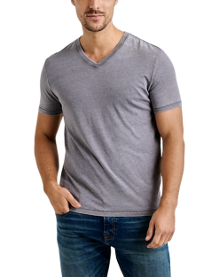 Lucky Brand Burnout Modern Fit V-Neck T-Shirt, Gray