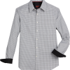 Egara Slim Fit Sport Shirt, Black & White Houndstooth 2 Egara Slim Fit Sport Shirt, Black & White Houndstooth -Dress Shirts Sales MW40 6LH5 02 EGARA BLACK MAIN