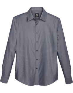 Jos. A. Bank Traveler Collection Slim Fit Spread Collar Sport Shirt, Black Melange Chevron