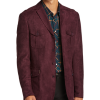 Paisley & Gray Slim Fit Ultra-suede Military Jacket, Burgundy -Dress Shirts Sales MW40 6LTY 06 PAISLEY GRAY BURGUNDY MAIN