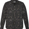 Paisley & Gray Slim Fit Spread Collar Sport Shirt, Black Floral