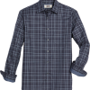 Joseph Abboud Modern Fit Sport Shirt, Navy Roadmap Plaid -Dress Shirts Sales MW40 6LWL 01 JOSEPH ABBOUD NAVY MAIN