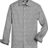 Joseph Abboud Modern Fit Sport Shirt, Black & White Glen Plaid