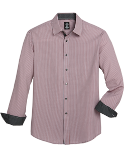 Michael Strahan Modern Fit Sport Shirt, Red Stripe